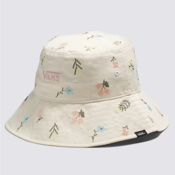 NWT Vans Floral Embroidered Bucket Hat - Picture 1 of 5